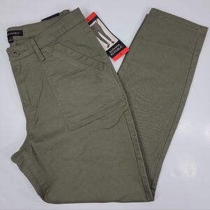 NEW BANANA REPUBLIC High Rise Twill Pants Patch Pocket Ankle Green Womens 8 NWT